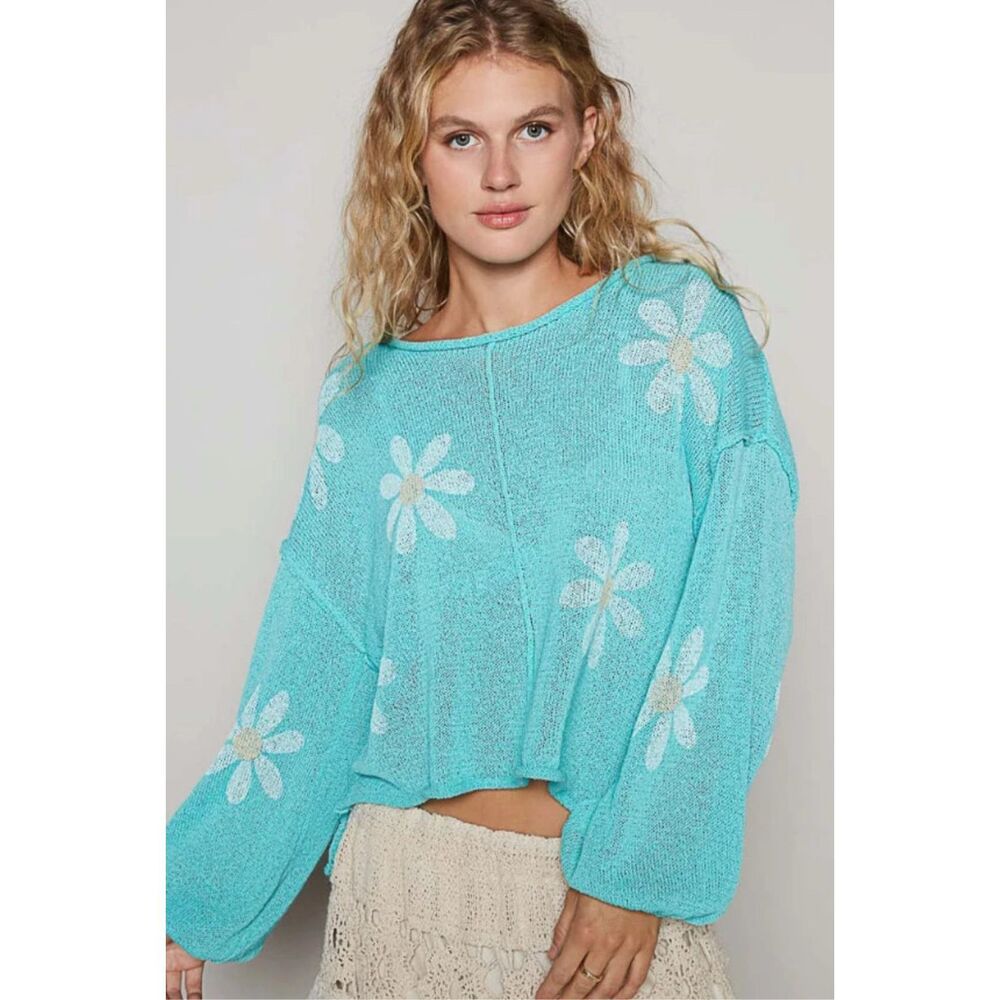 POL Paradise Open Weave Summer Sweater Size S